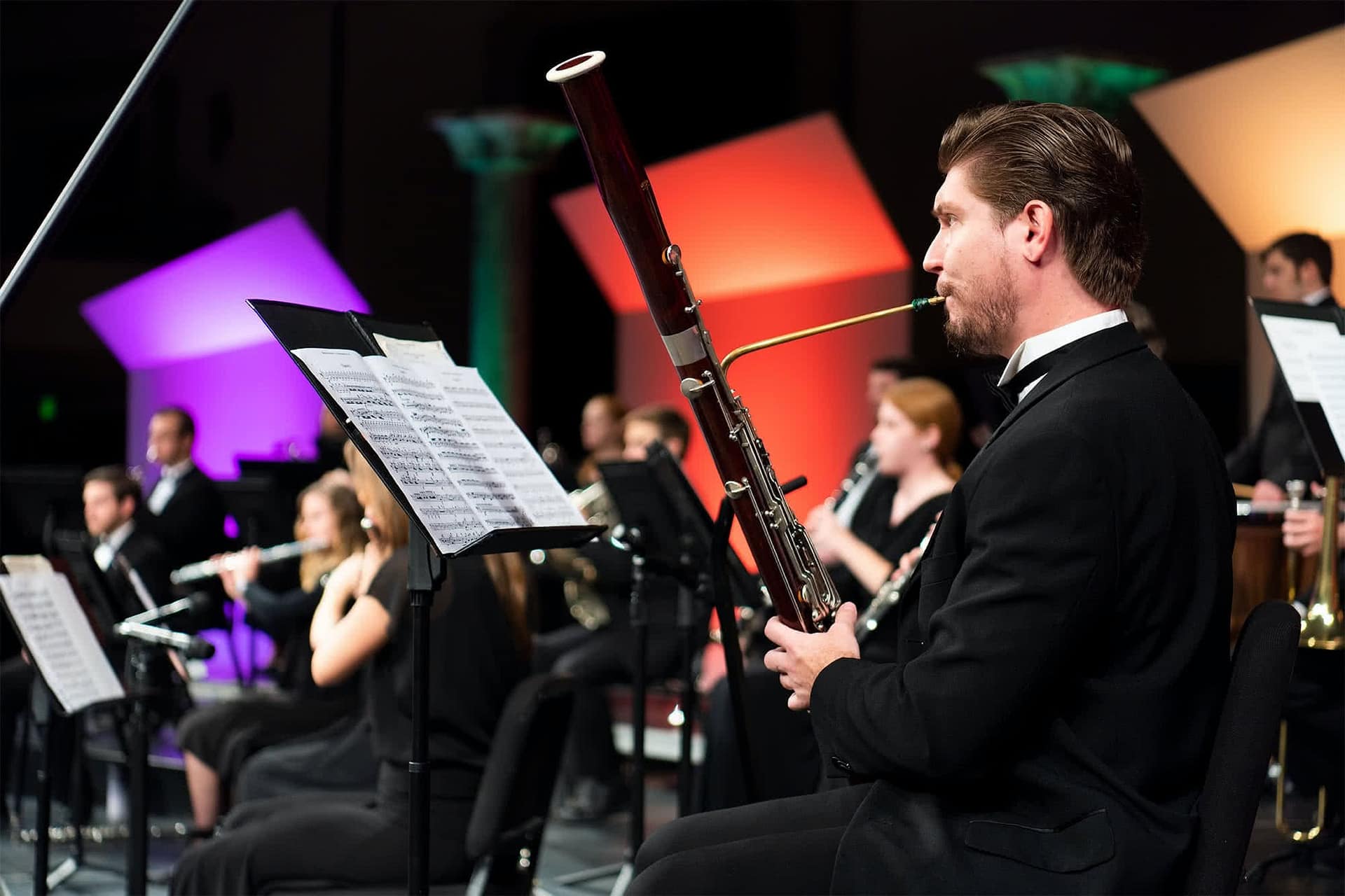 The Symphonic Orchestra plays in their 2020 concert