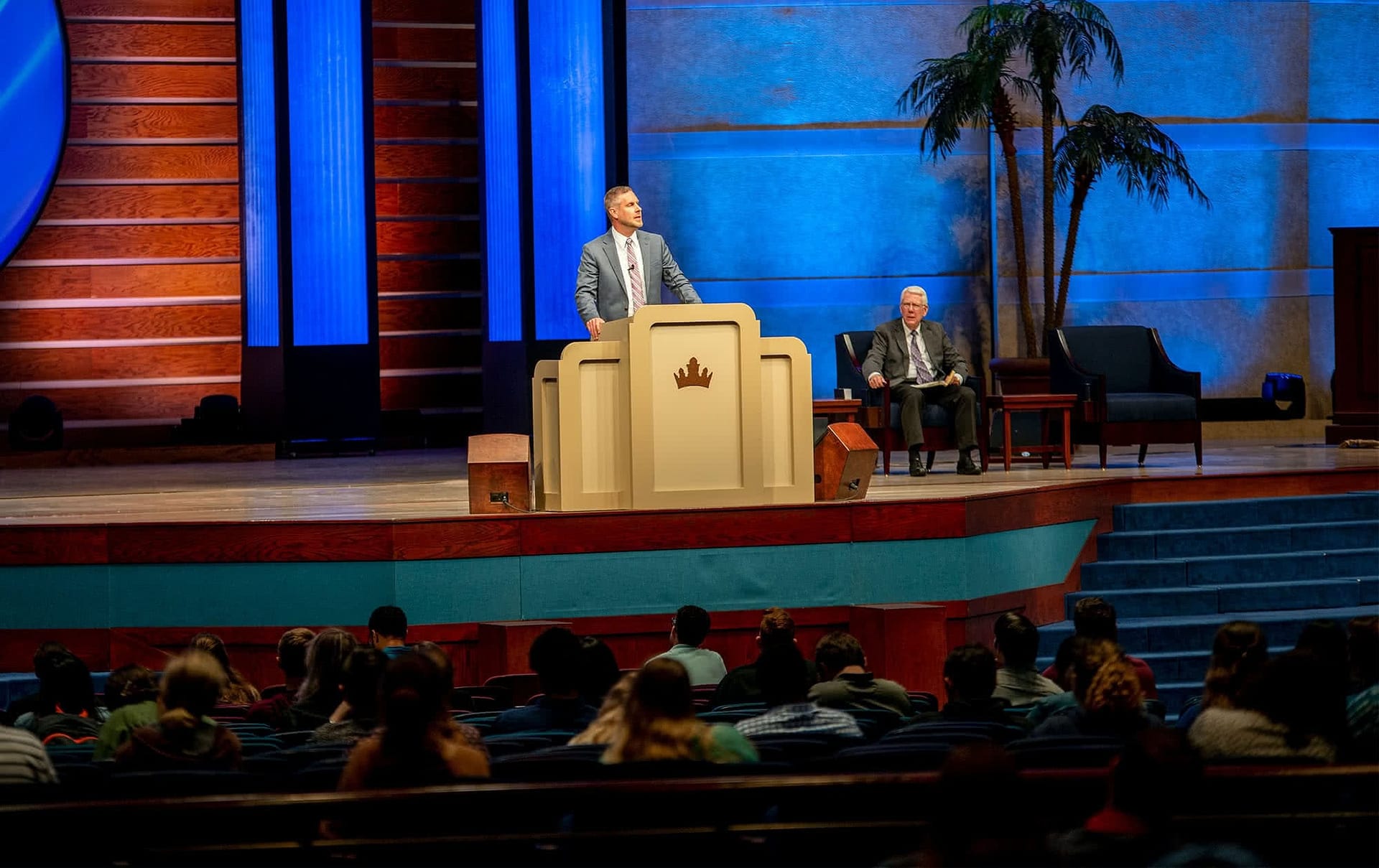 Greg Powell preaches in chapel