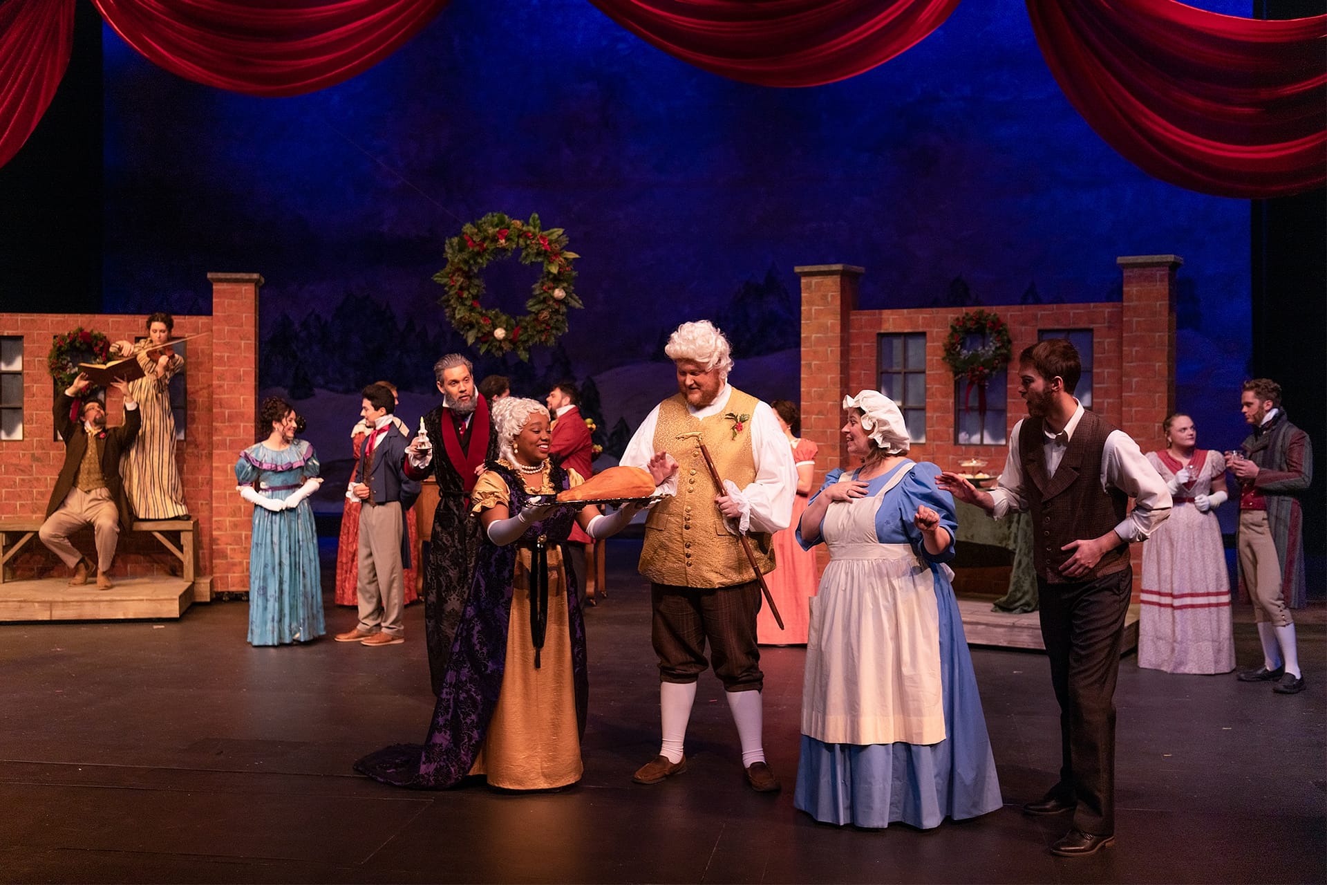 Actors in the Christmas Carol play