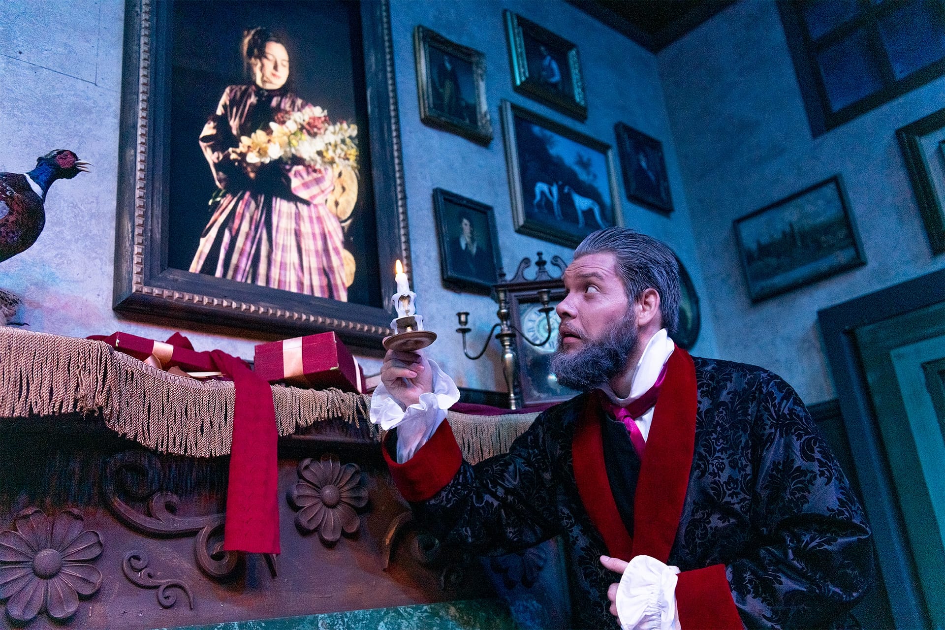 Mr. Scrooge afraid of the night events.