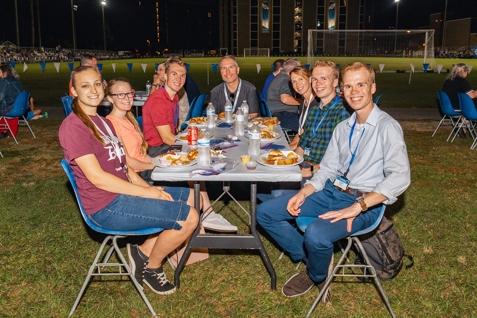 Alumni dinner on Eagle Field.