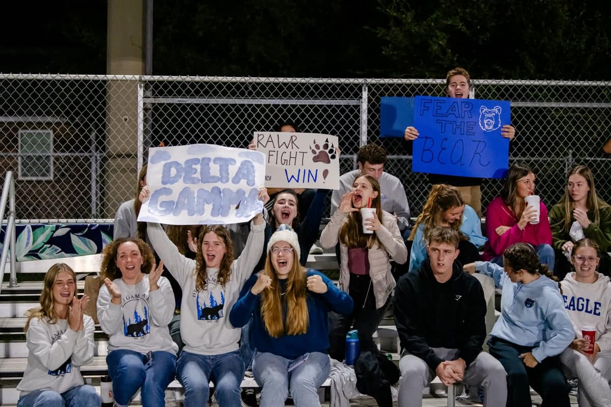 turkeybowl-fans PCC Students cheer at the Turkey Bowl event