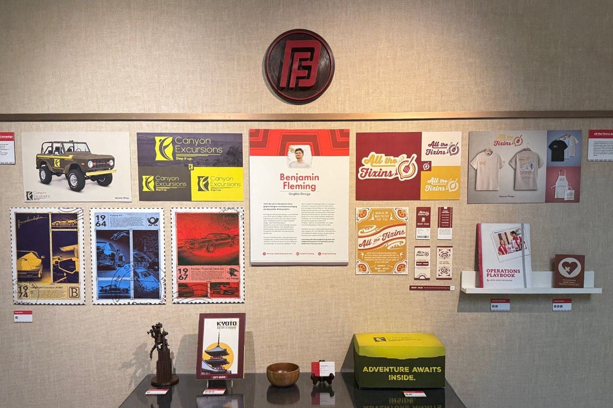 Benjamin-Fleming-Display PCC student Benjamin Fleming's Senior Visual Arts Exhibit