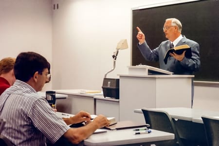 Dr. Karl Stelzer teaching