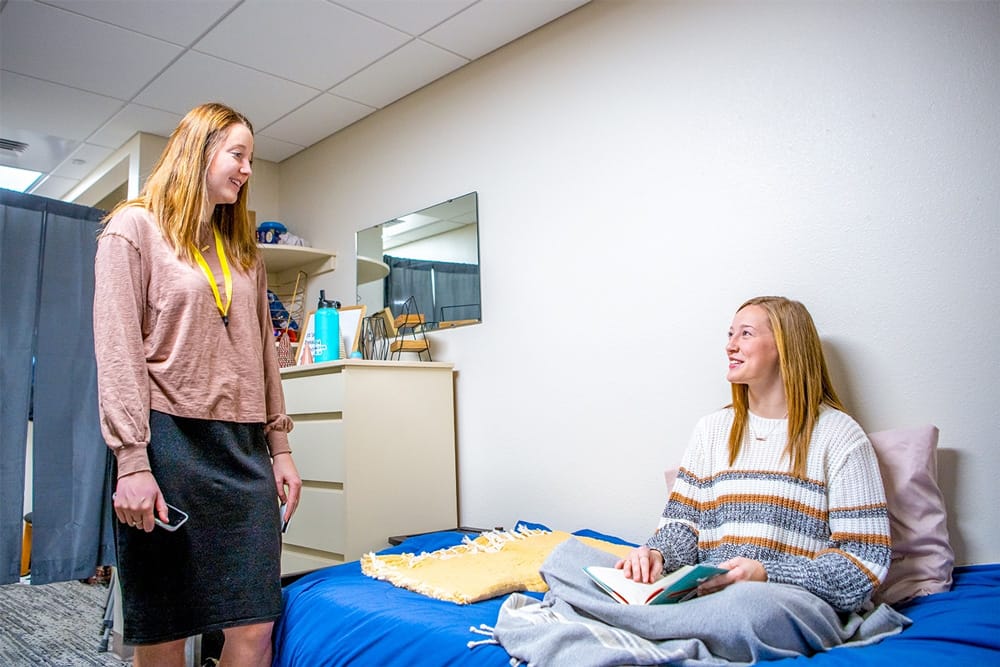 Residence assistant checking room