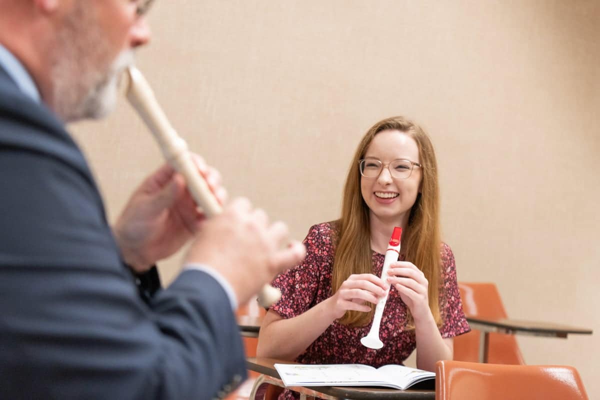 grad-music Music Graduate working with her teacher