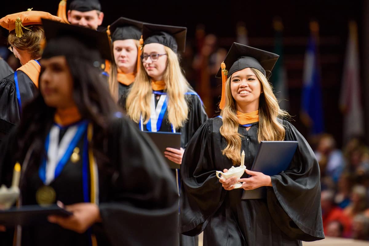 commencement-nursing3 PCC Nursing Graduates walk at the Nurses Pinning ceremony.