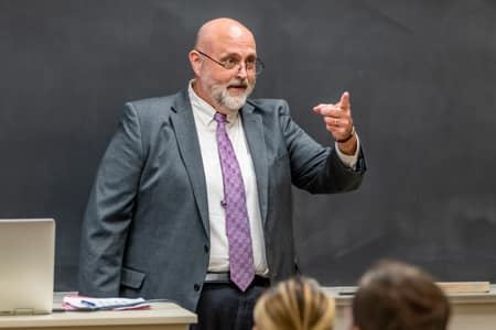 Faculty Jim White teaching