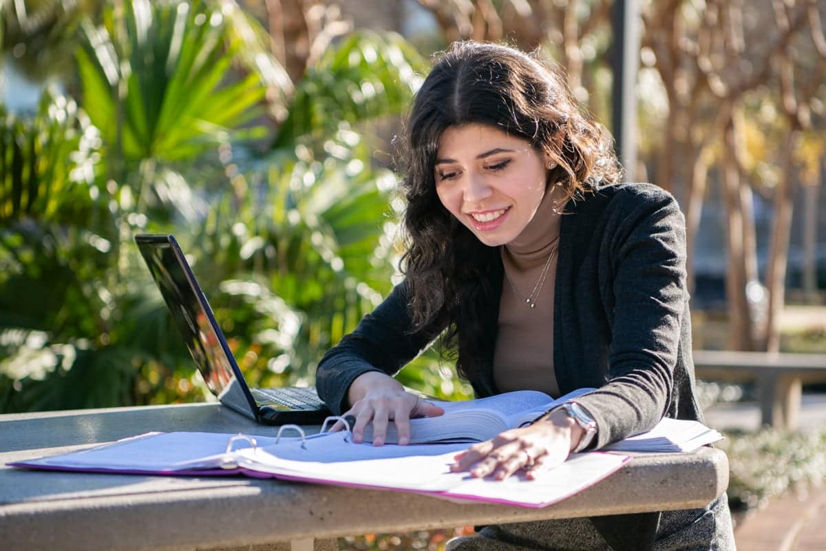 Grad-study Graduate studies at an outside table