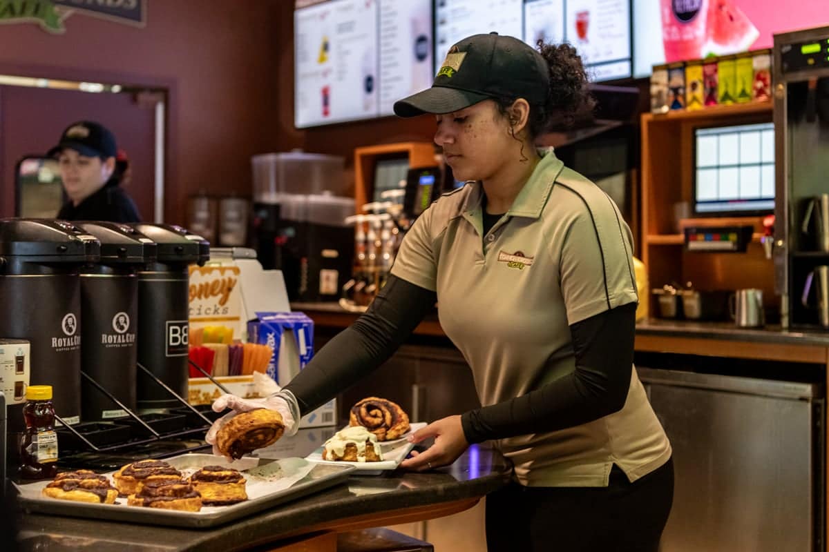 Student summer worker at Common Grounds