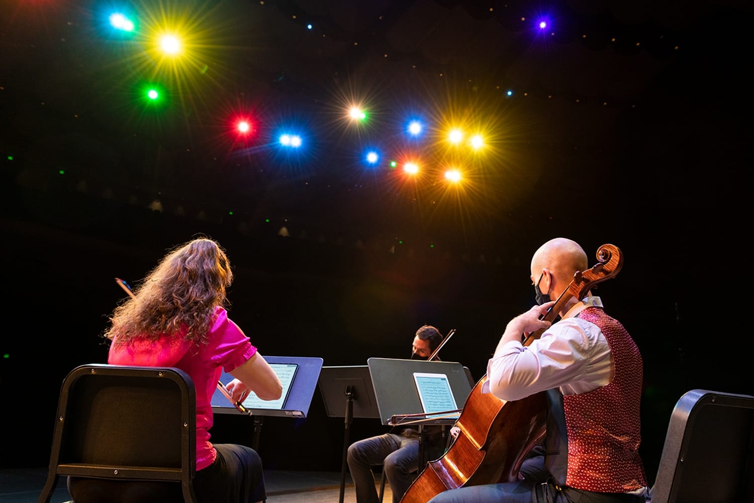 Musicians playing instruments
