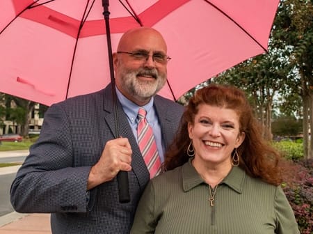 Faculty Jim White with his wife