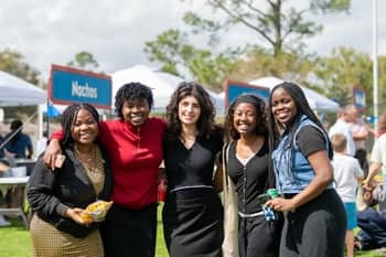 Students pose for a photo at the Bible Conference Picnic