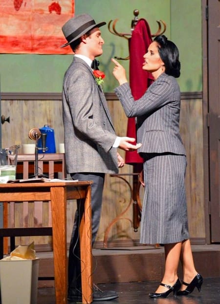 Hannah Johnston acting in a performance