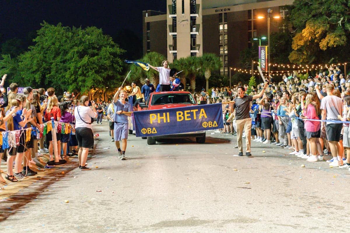 Greek Rush Collegian Parade
