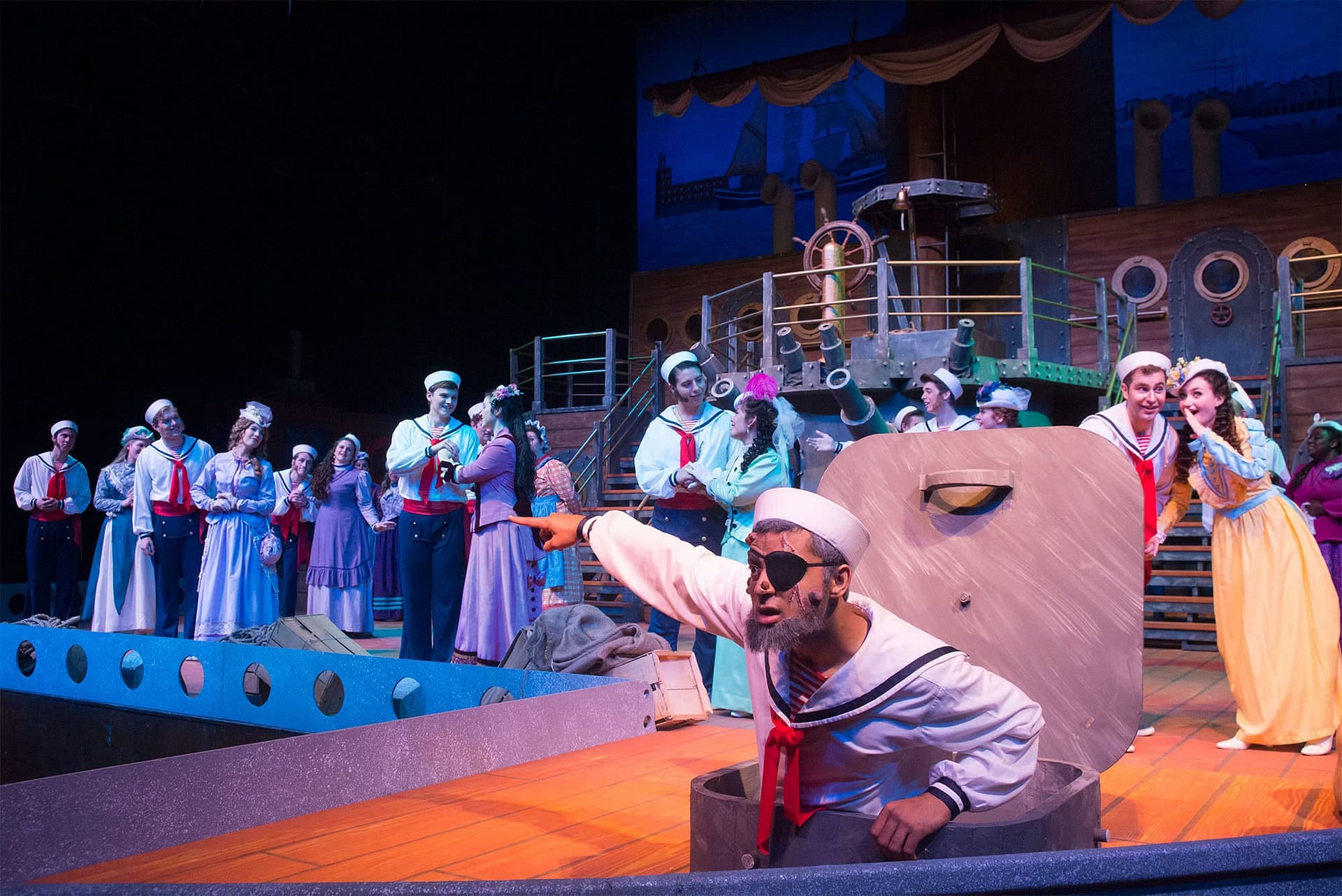 pinafore crew of sailors.