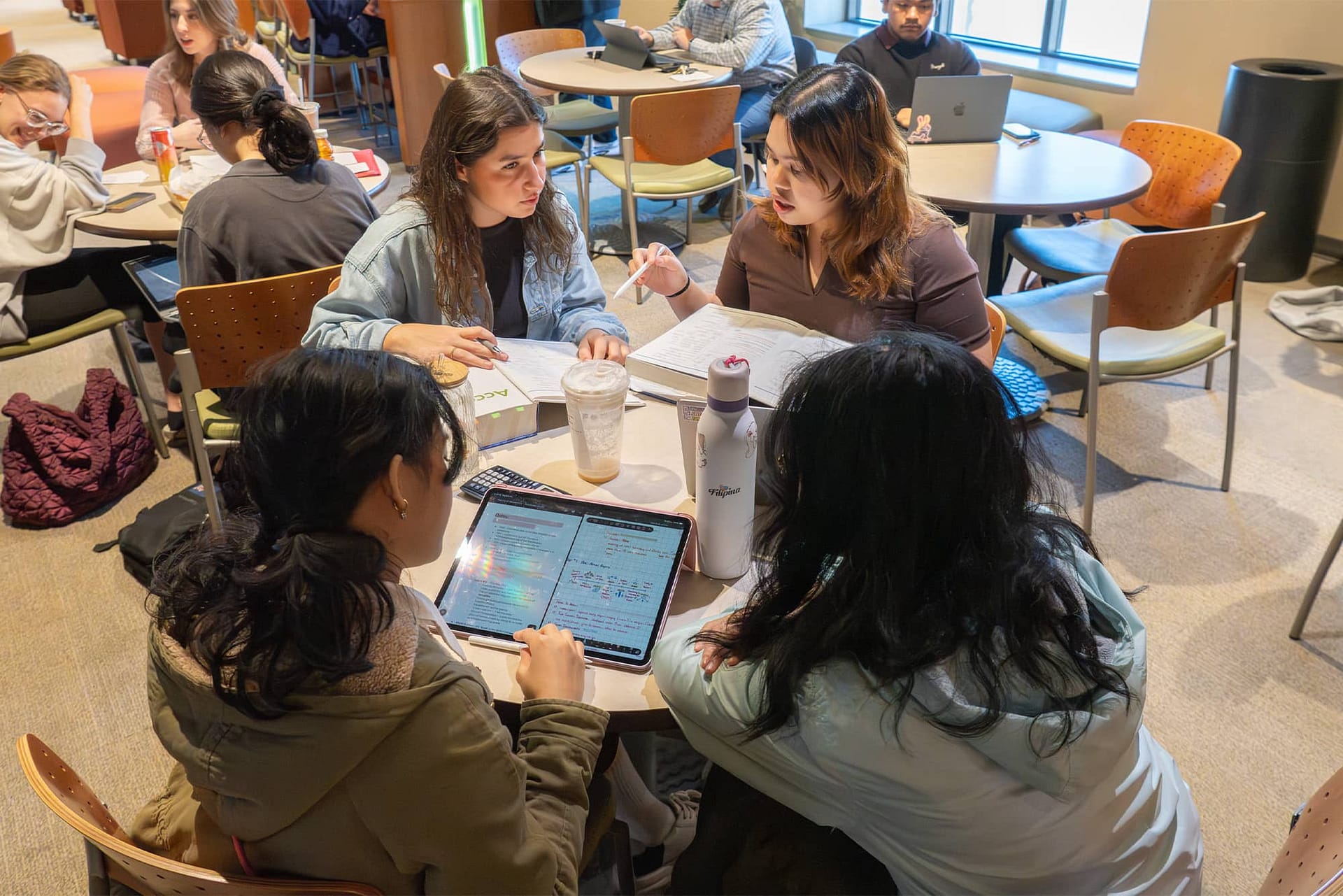 PCC Students study in the Commons.