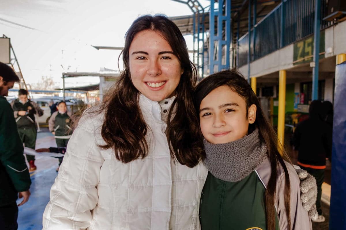 Mendez-chile-3 YOM team member with student from Chile
