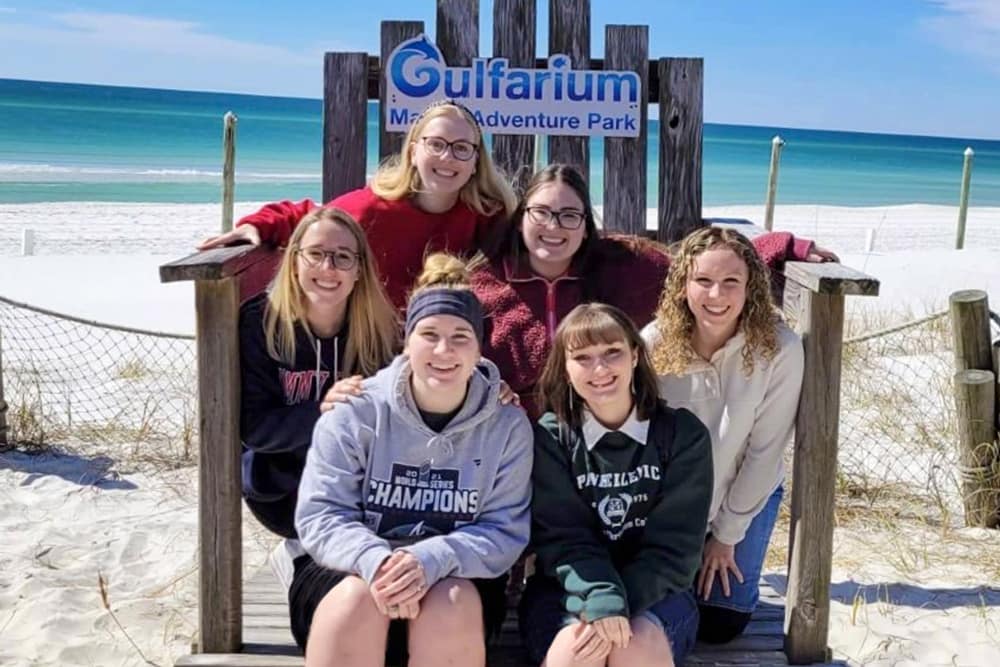 Students at the Beach