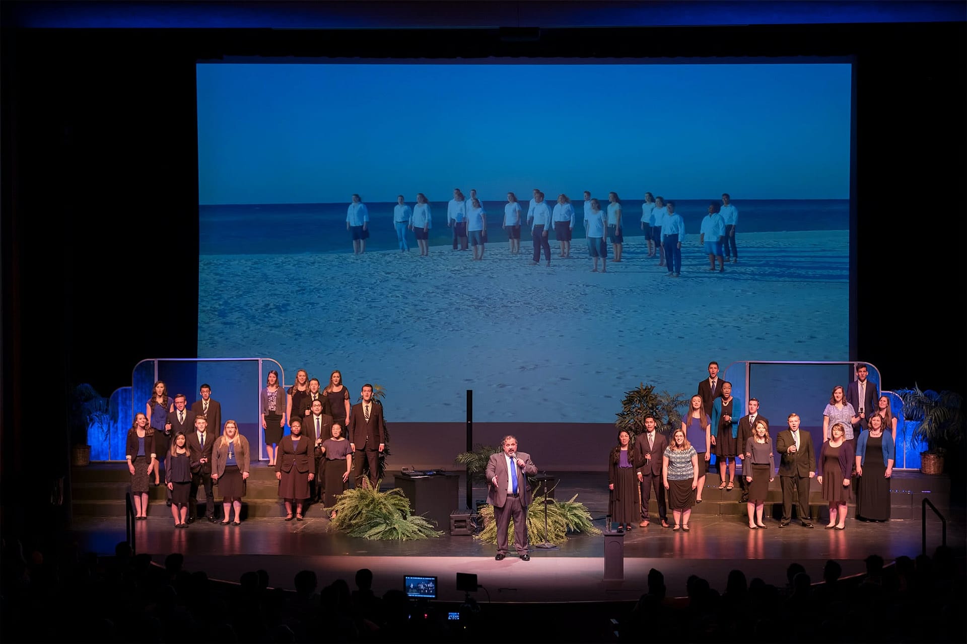 Ben Everson and choir.