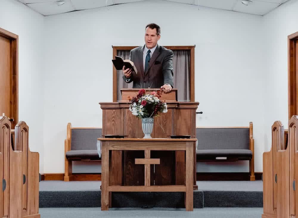 Rich Tozour preaching. 
