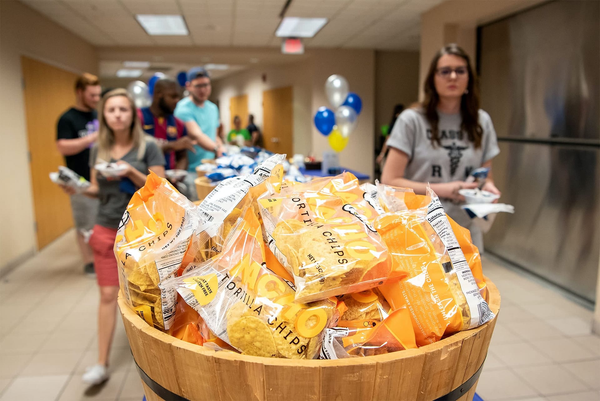 Basket of tortilla chips