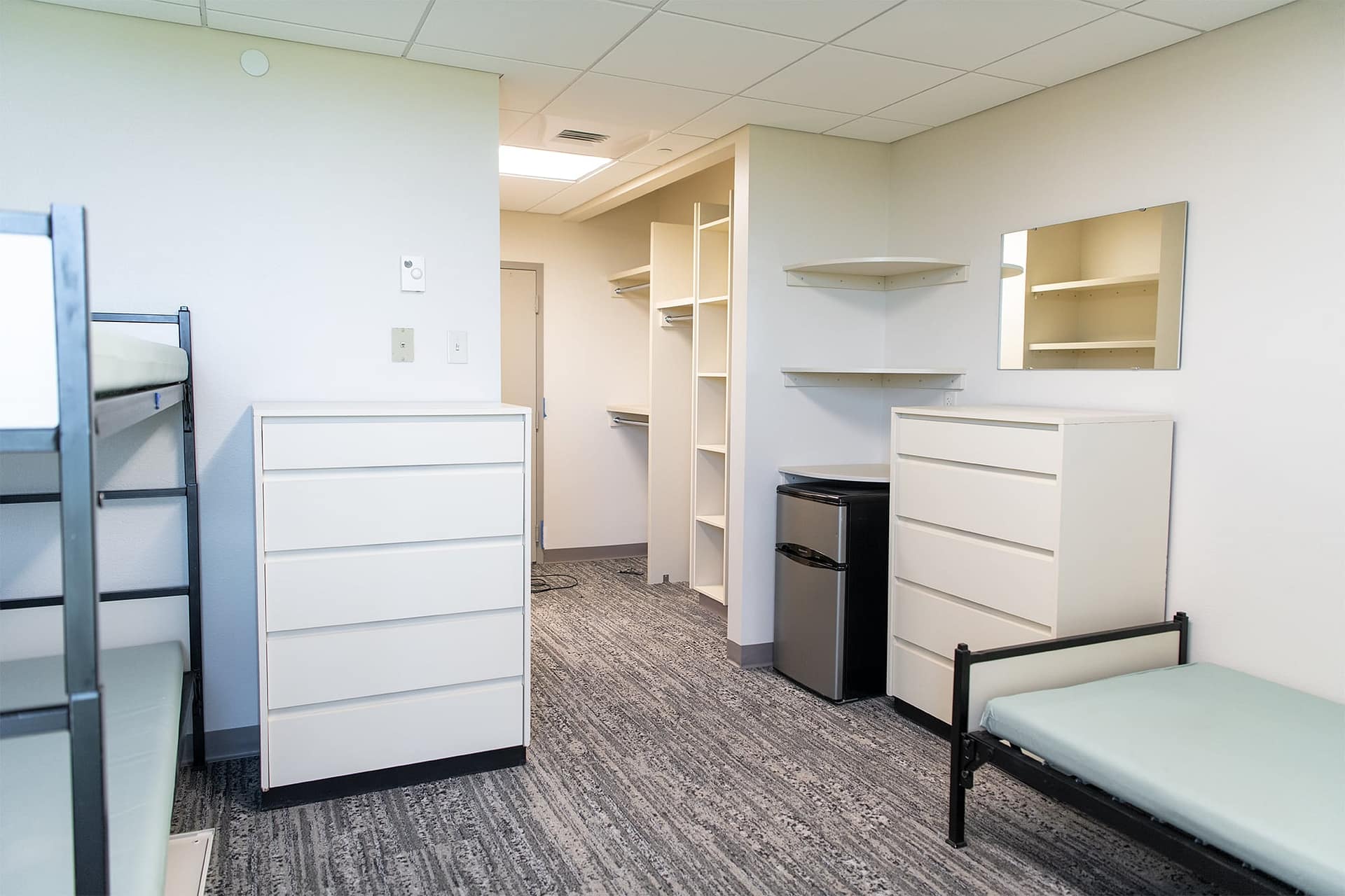 Griffith Tower dorm room.