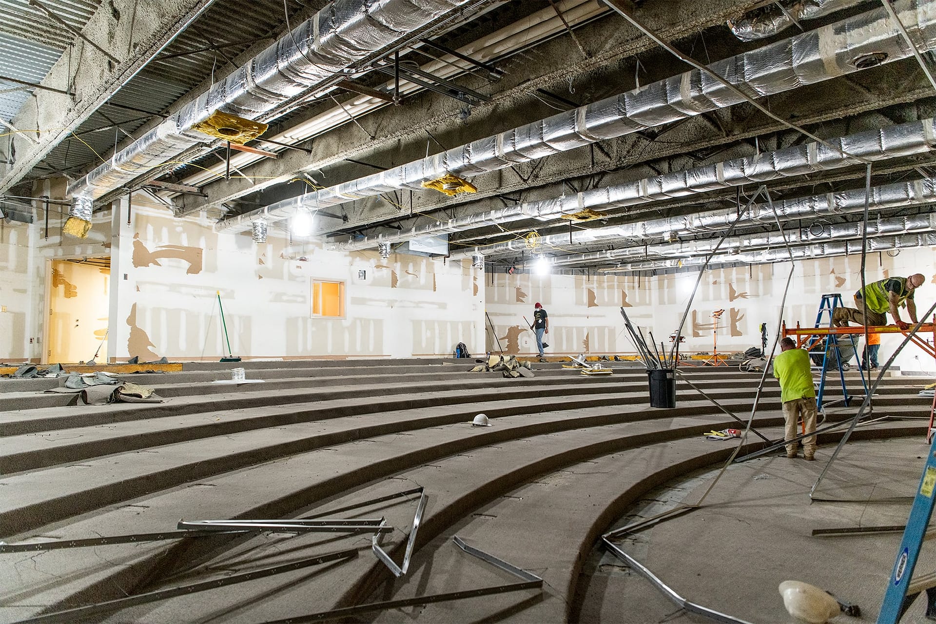 Lyceum under construction.