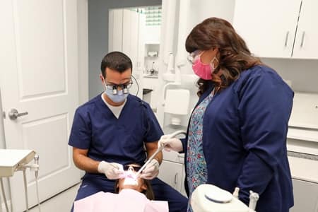 Elias Gonzalez with patient