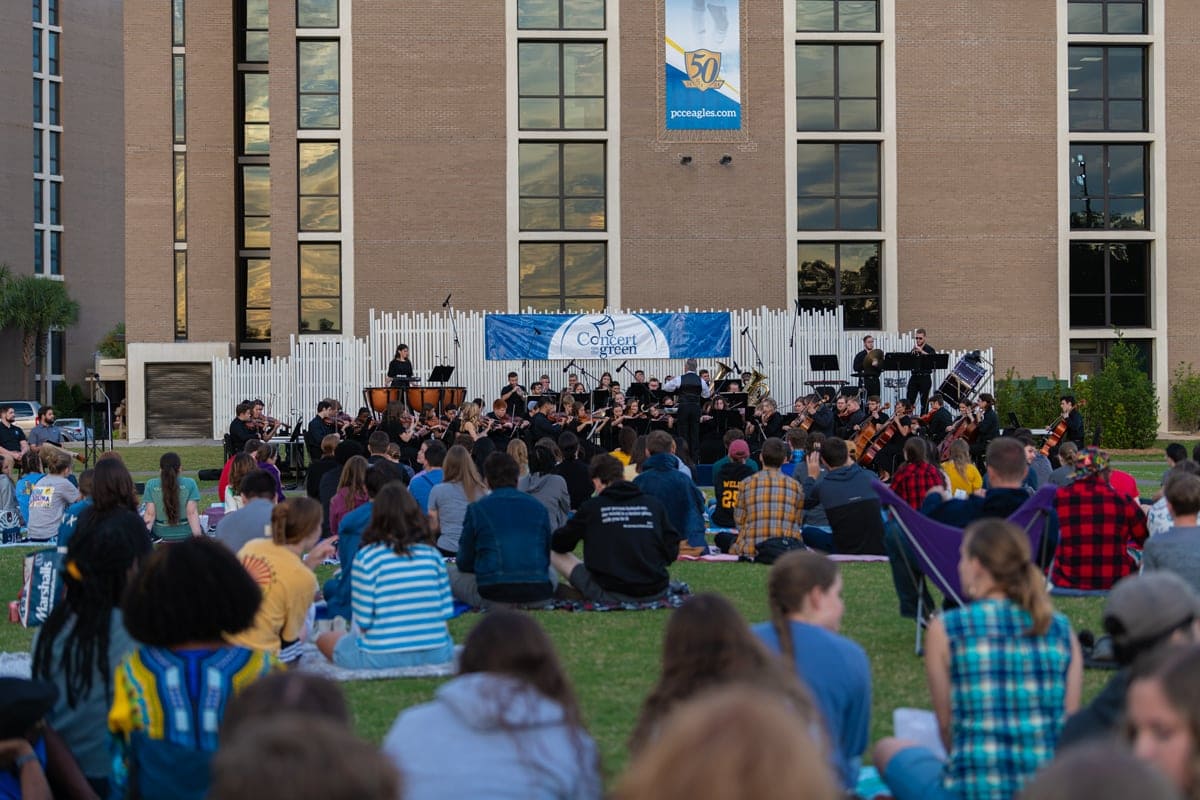 concert-on-the-green-8 PCC Students, families, and guests enjoy the Concert on the Green Performance