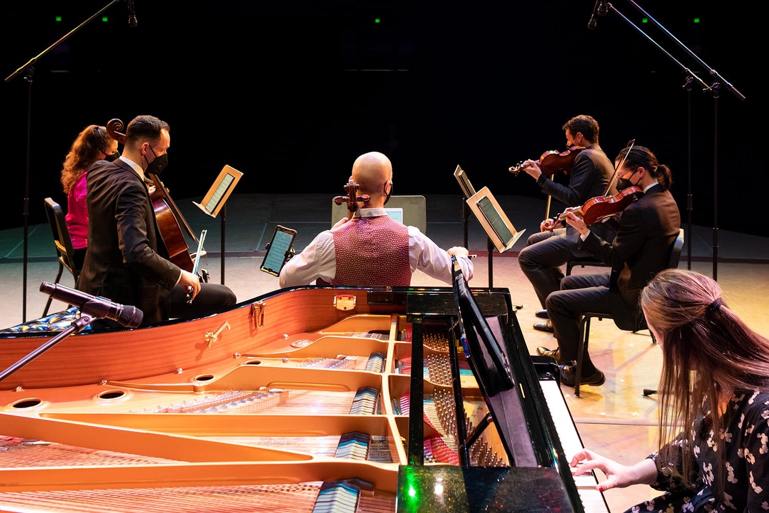 Musicians playing instruments