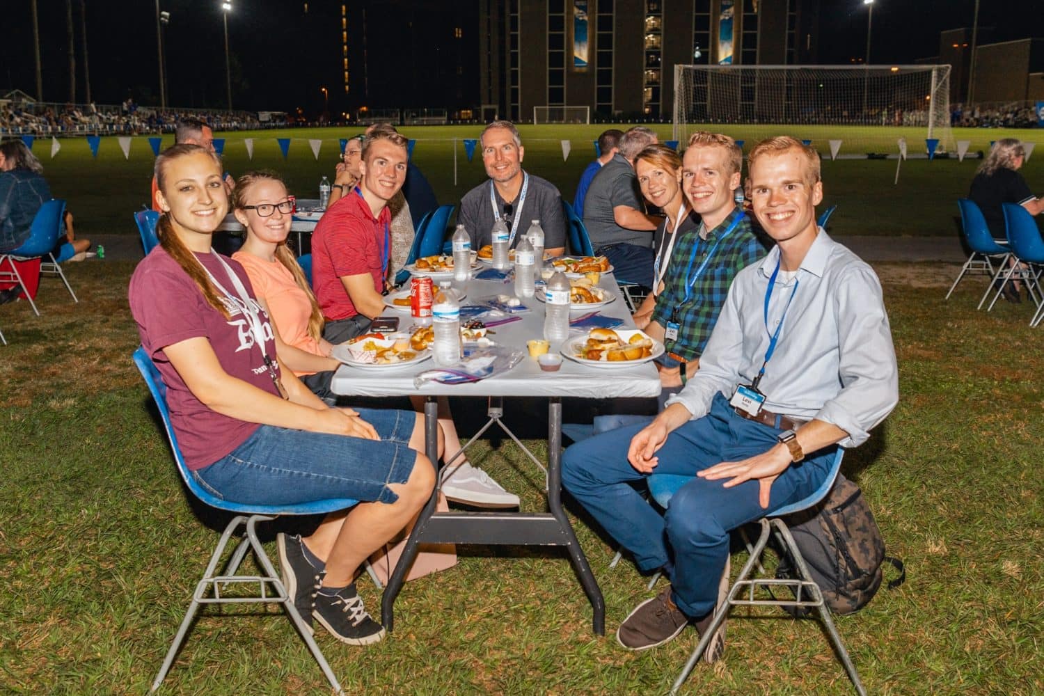 meal-on-eagle-field Alumni dinner on Eagle Field.