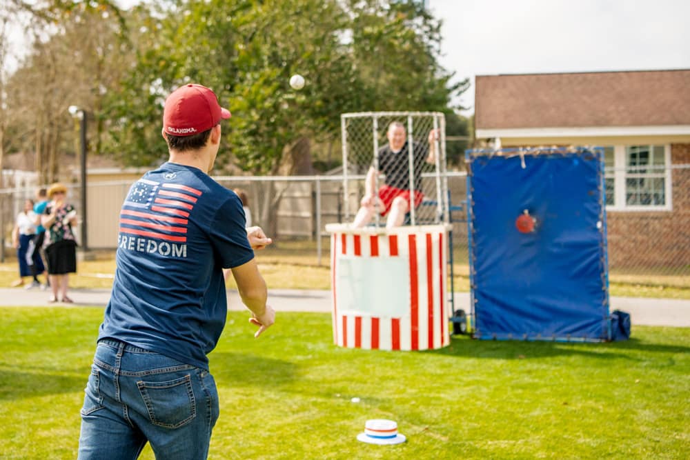 Dunk Tank at Bible Conference Picnic