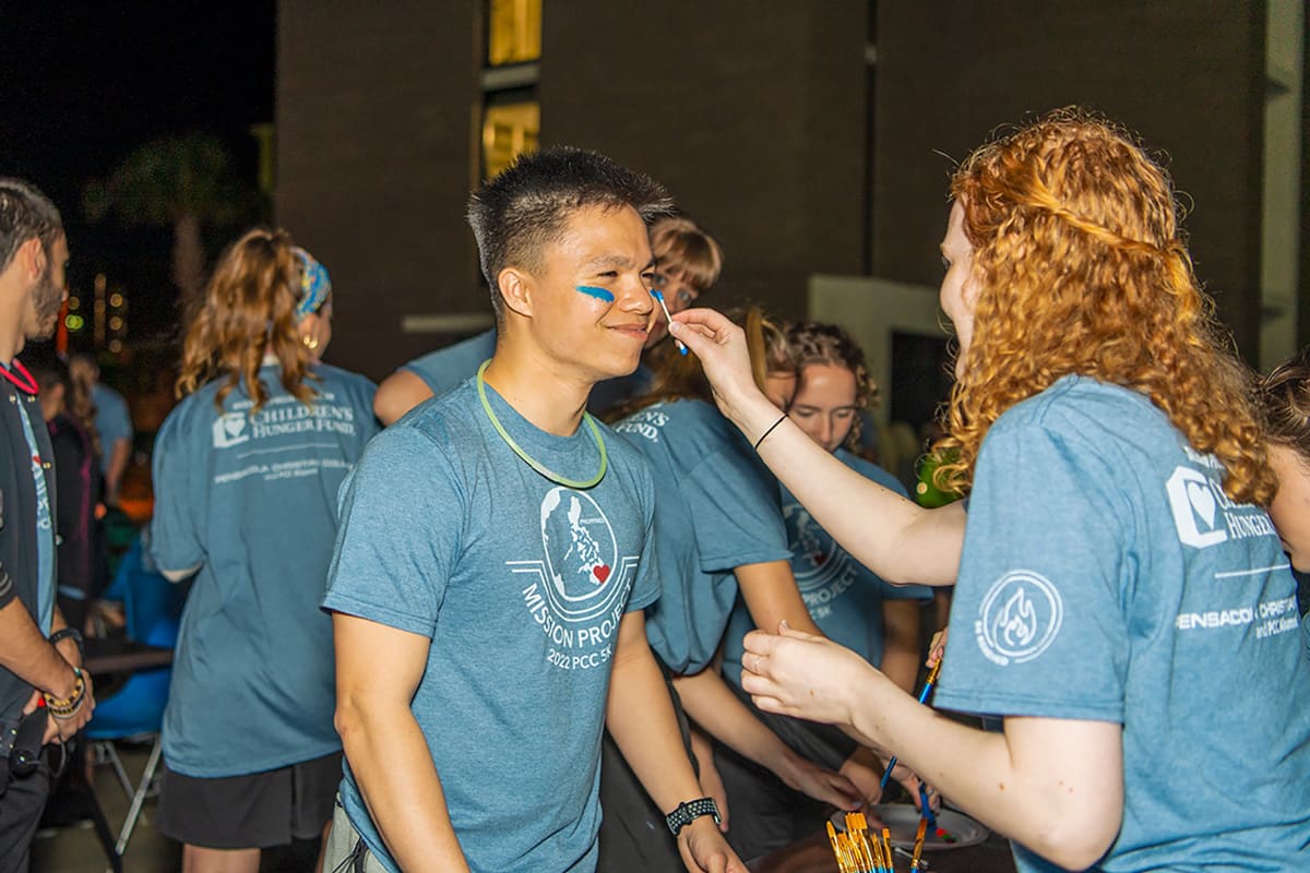 Students at Face Painting
