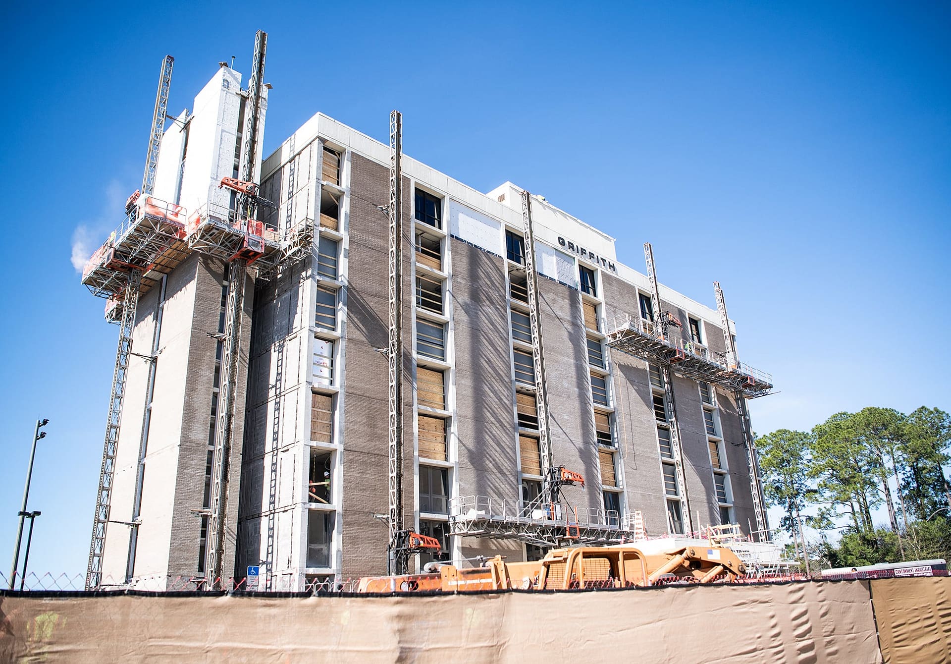 Griffith Tower under construction.