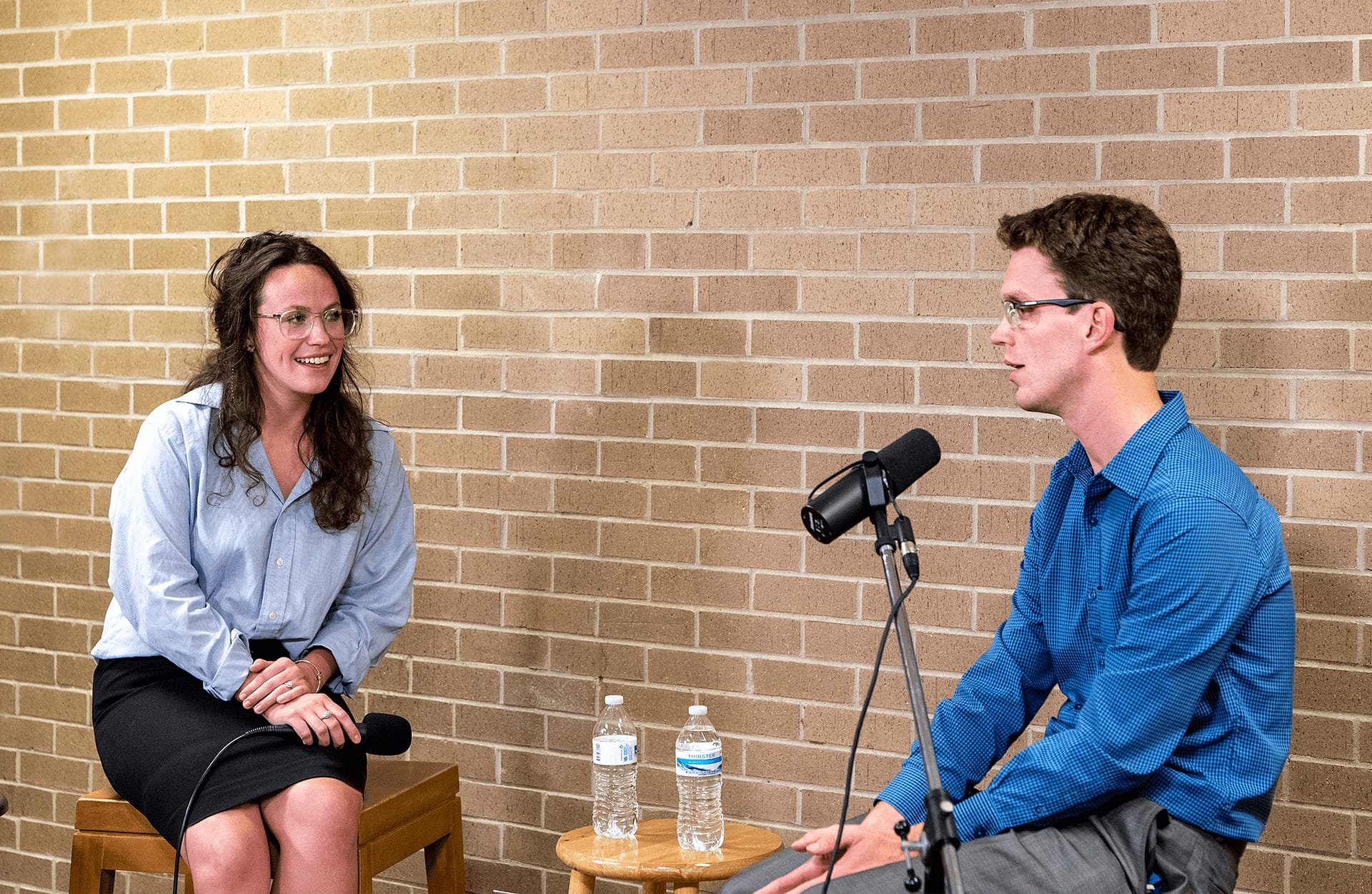 PCC Student Body member and faculty member Cooper Statt speaking during the Student Body podcast.
