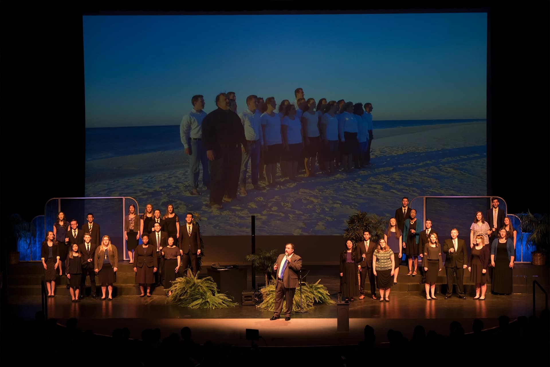 Ben Everson and choir.