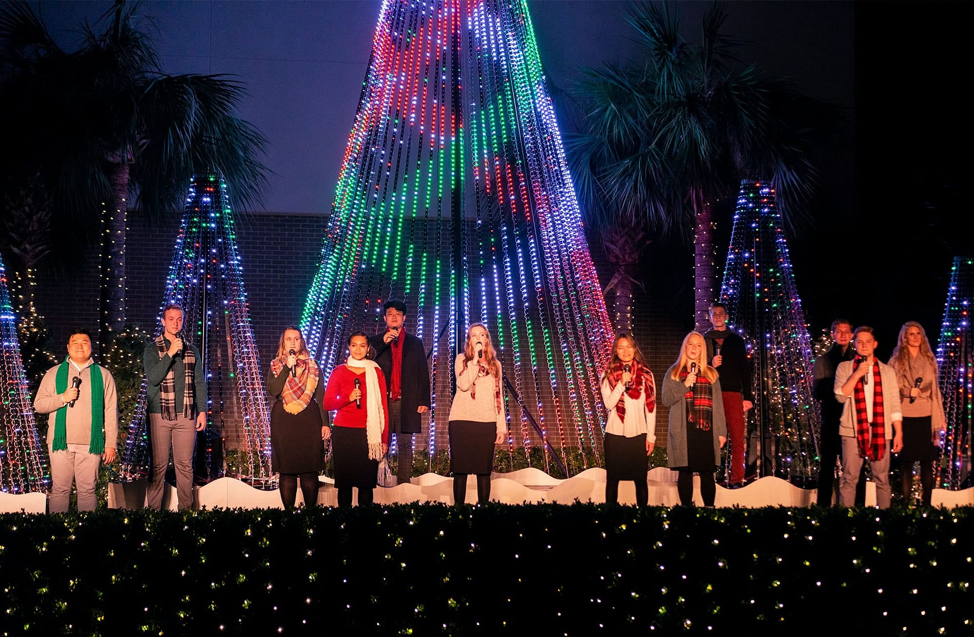 Spirit Singers sing on the Christmas Lights stage
