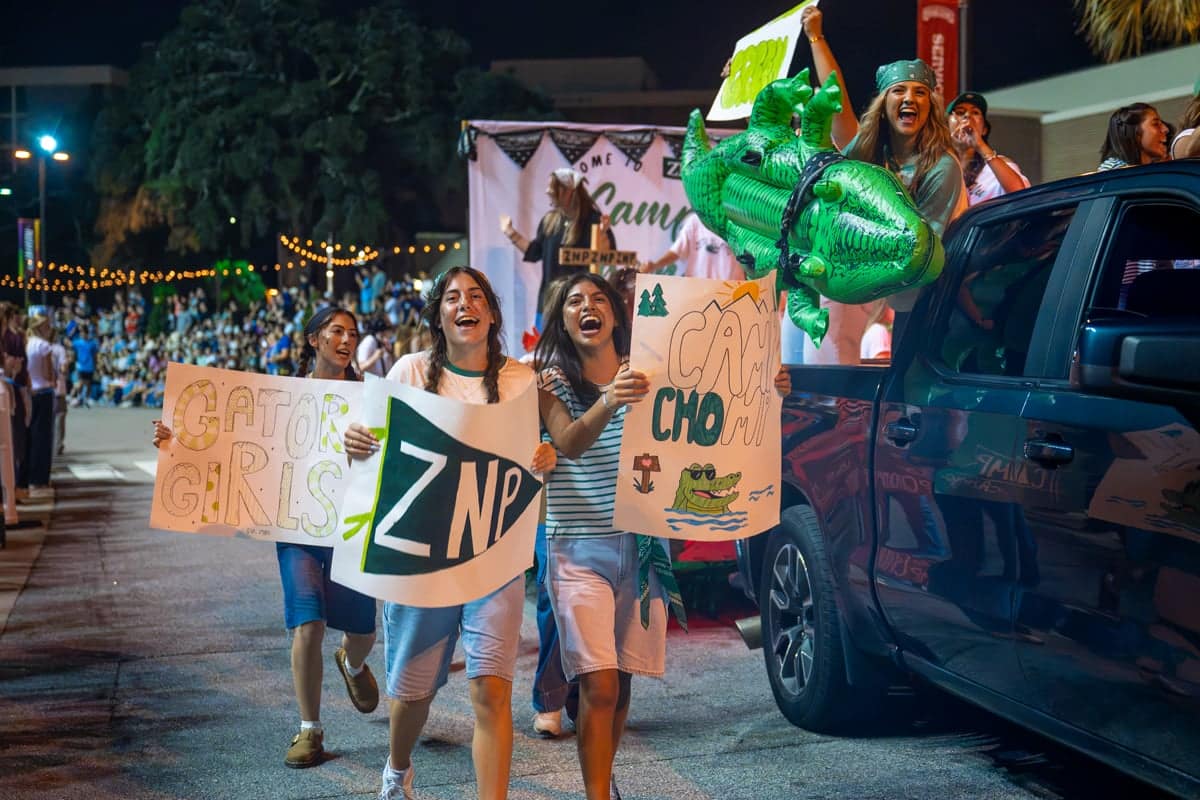 nr-greek-rush-gators PCC Students showcase their collegian in the Greek Rush Parade at PCC's 2026 Greek Rush Event