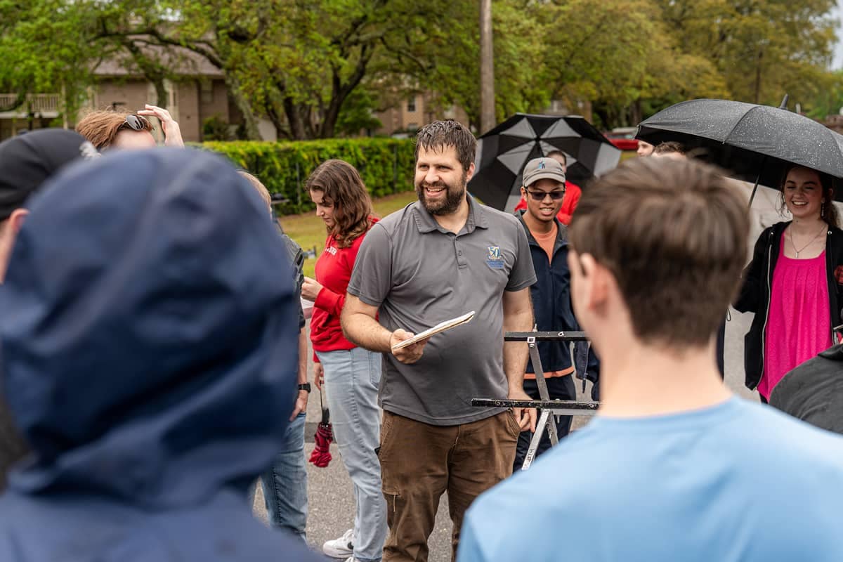Crowd at engineering vehicle competition