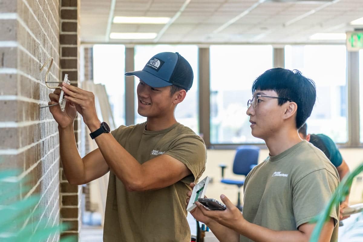 Student summer workers in engineering