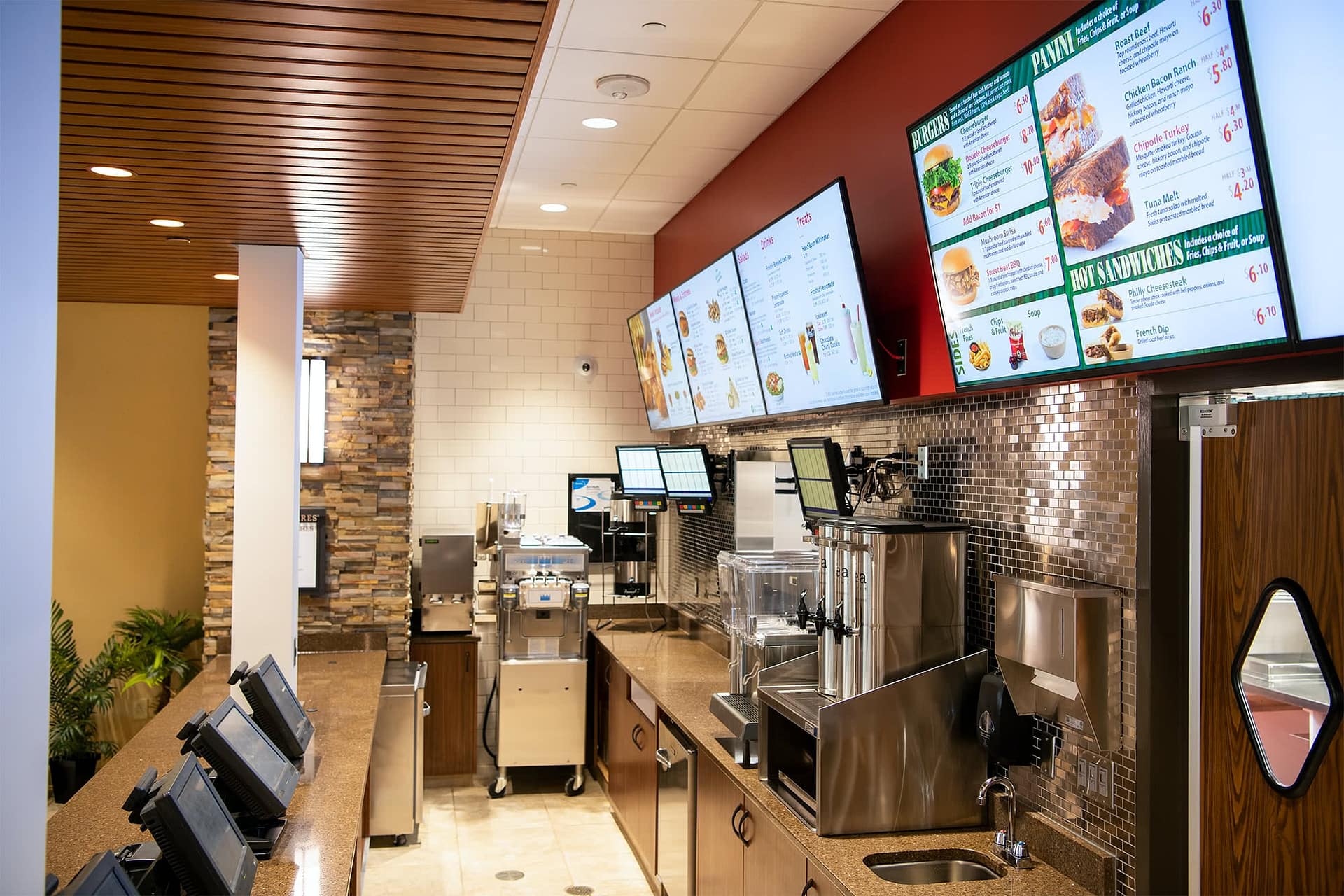 Palms Grille and Chick-fil-A after renovation construction.