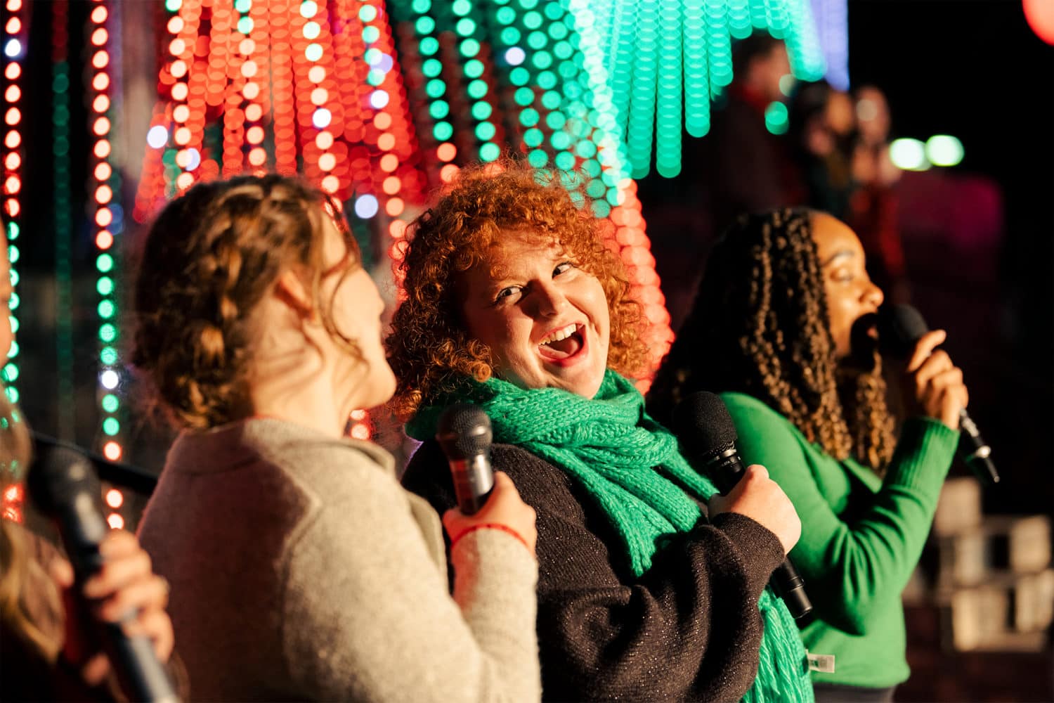 Christmas lights singers