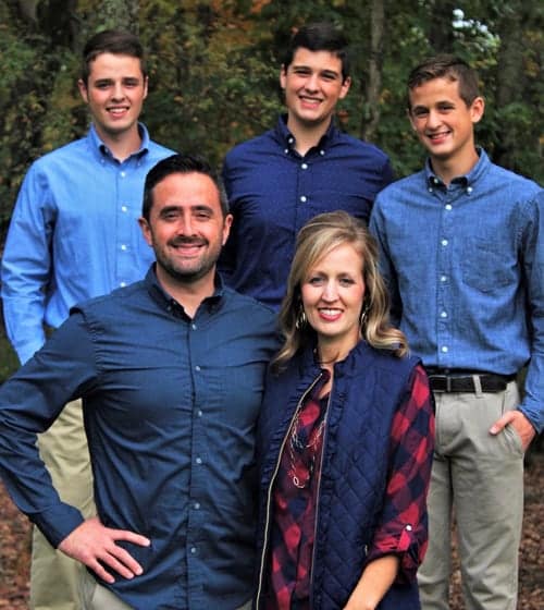 Nathan Reeves with his family. 