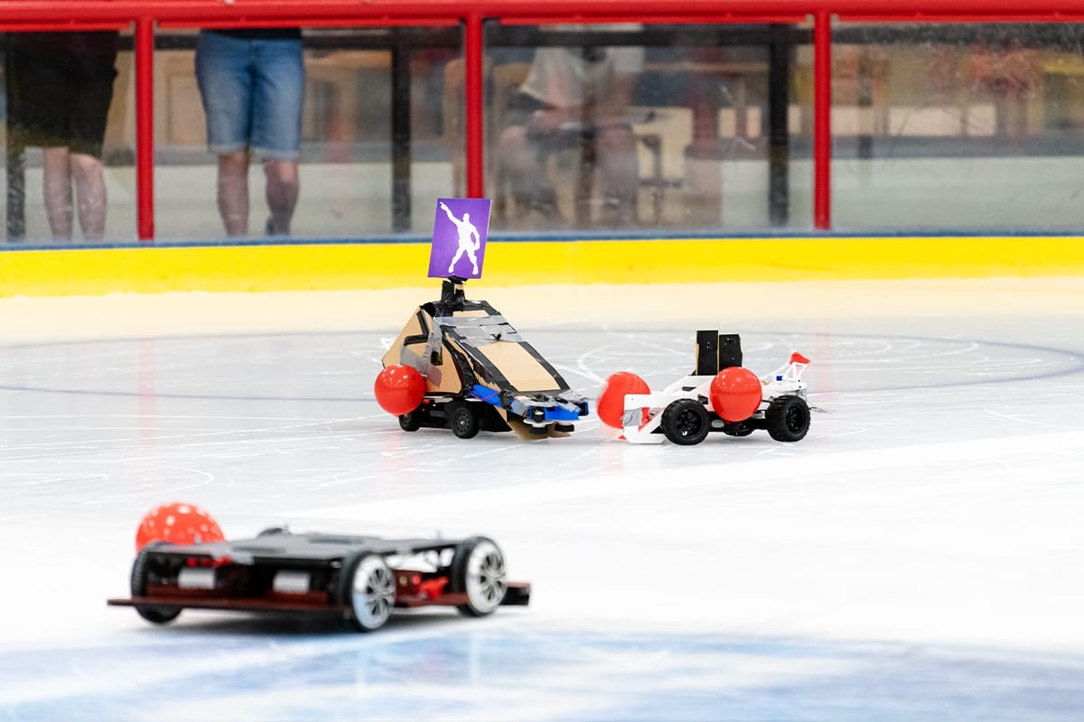 robot vehicles at Engineering Design Competition