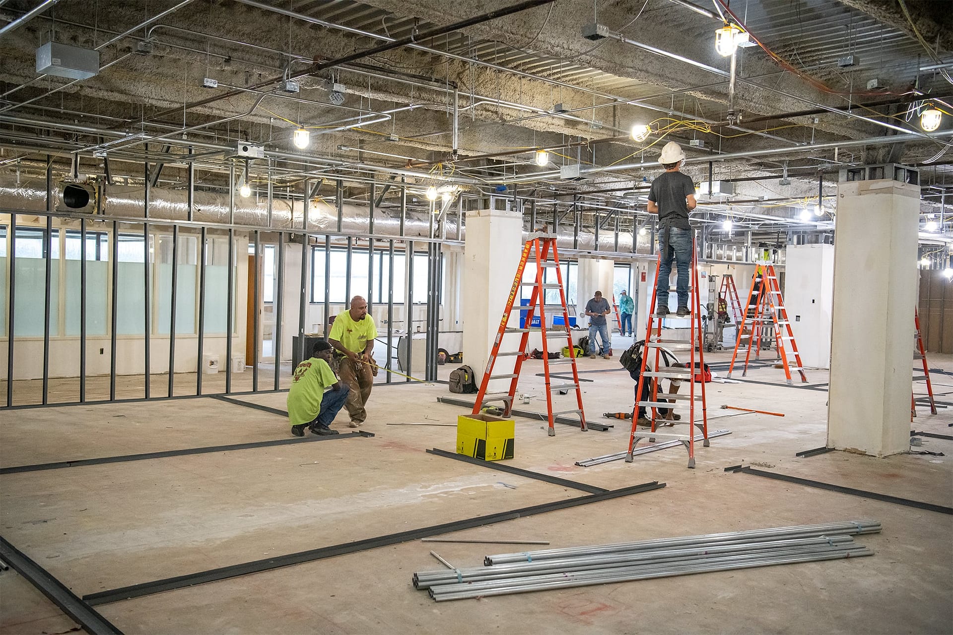Academic Center interior 3rd floor under construction.