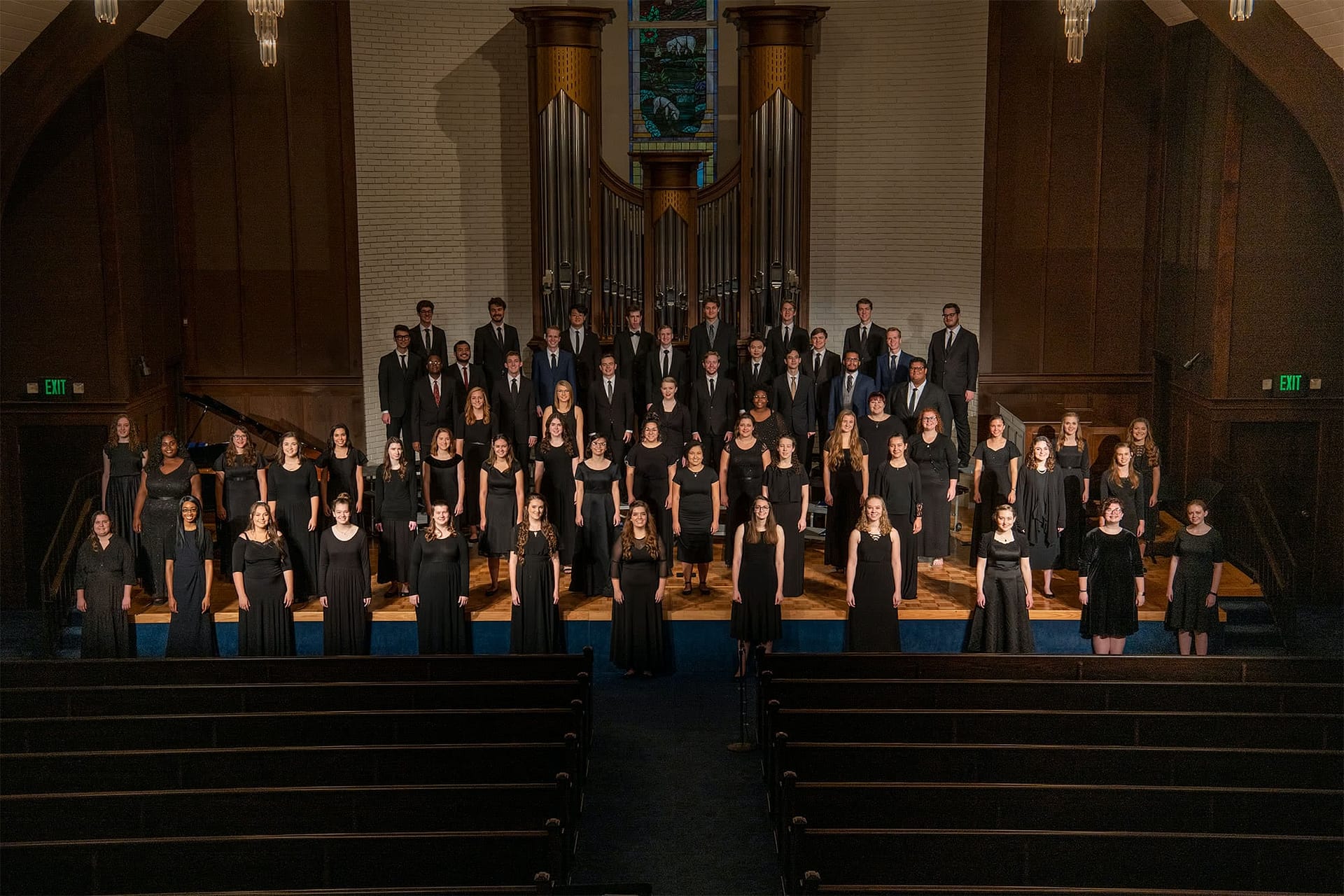 The Symphonic Choir standing on stage.