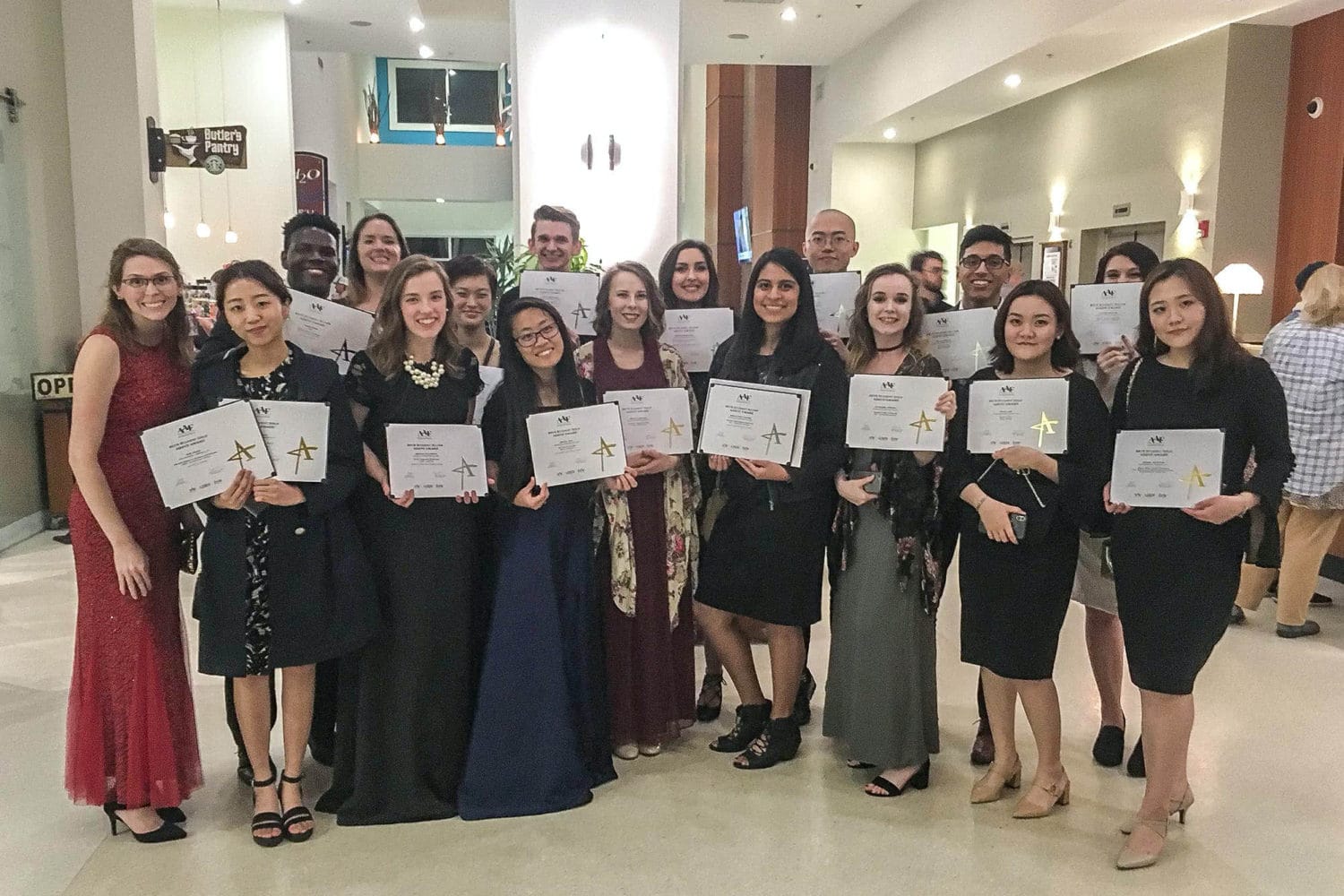 ADDY Award Winners pose for a picture after the show.