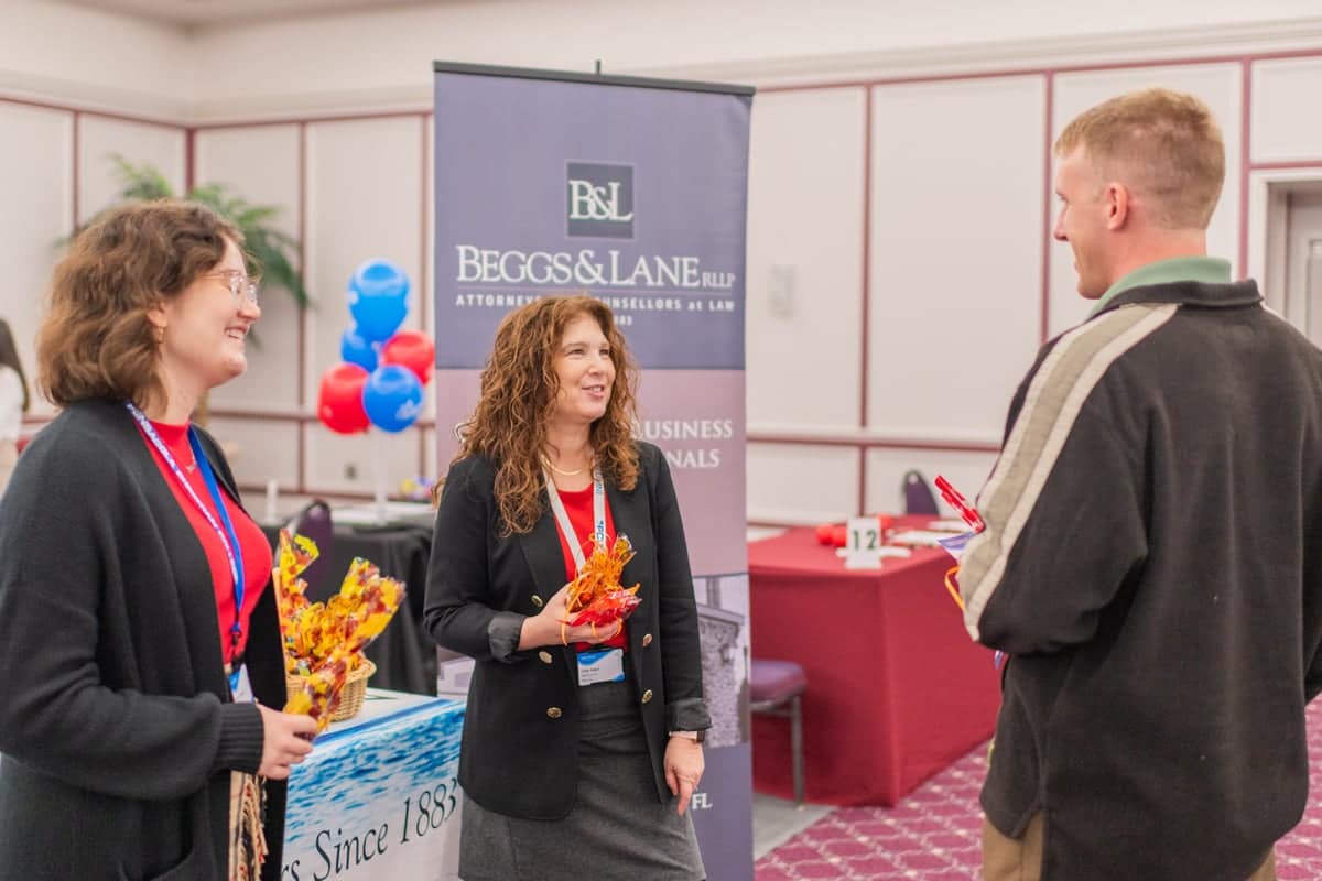 PCC Students talks with representatives at the Career Fair 2023