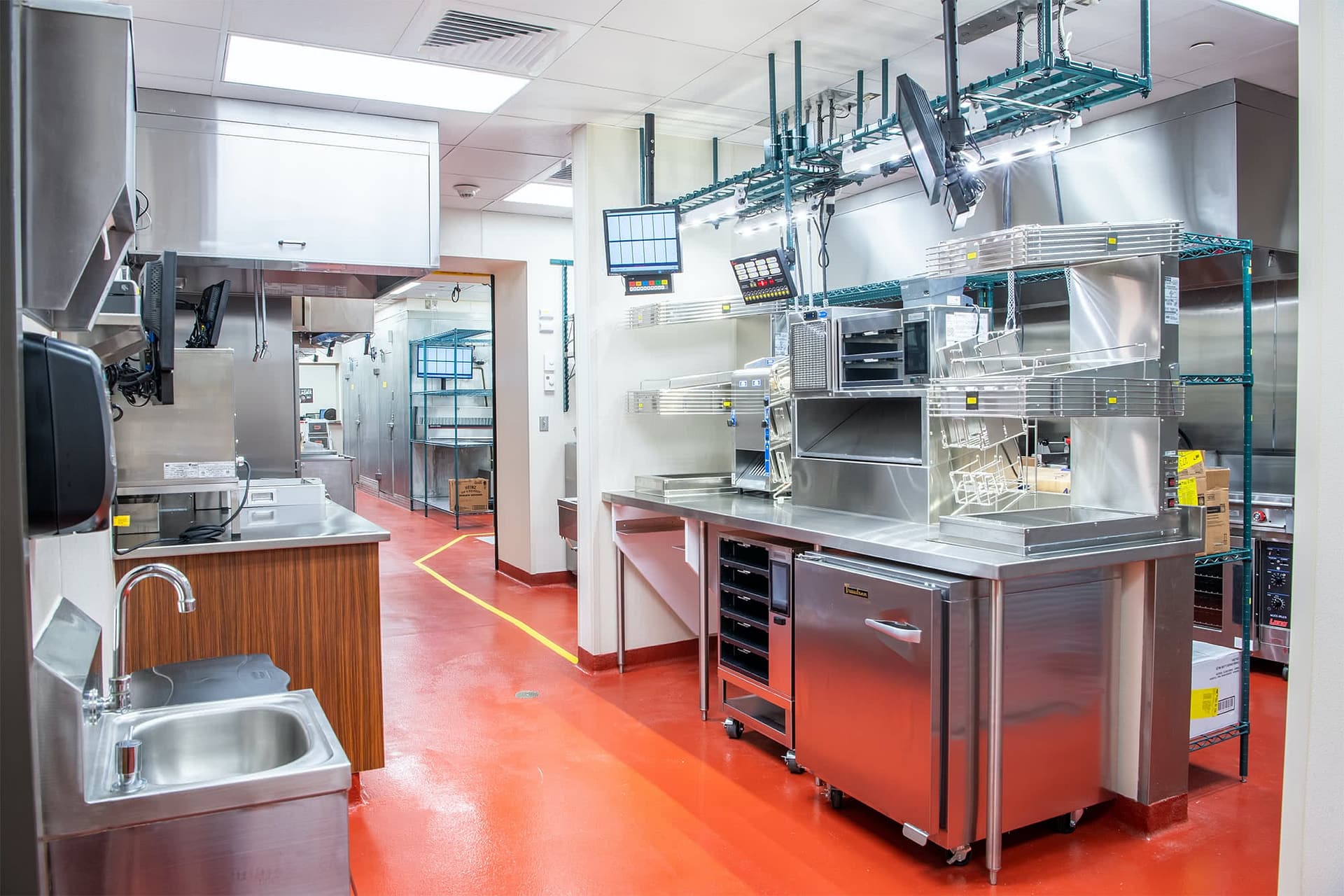 Palms Grille kitchen after renovation construction.